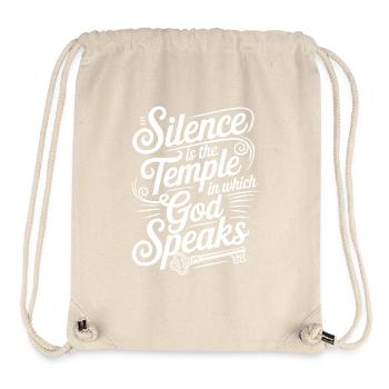Silence – God Speaks Design - Stanley/Stella recycelter Gym Bag - Naturweiß - Vorne