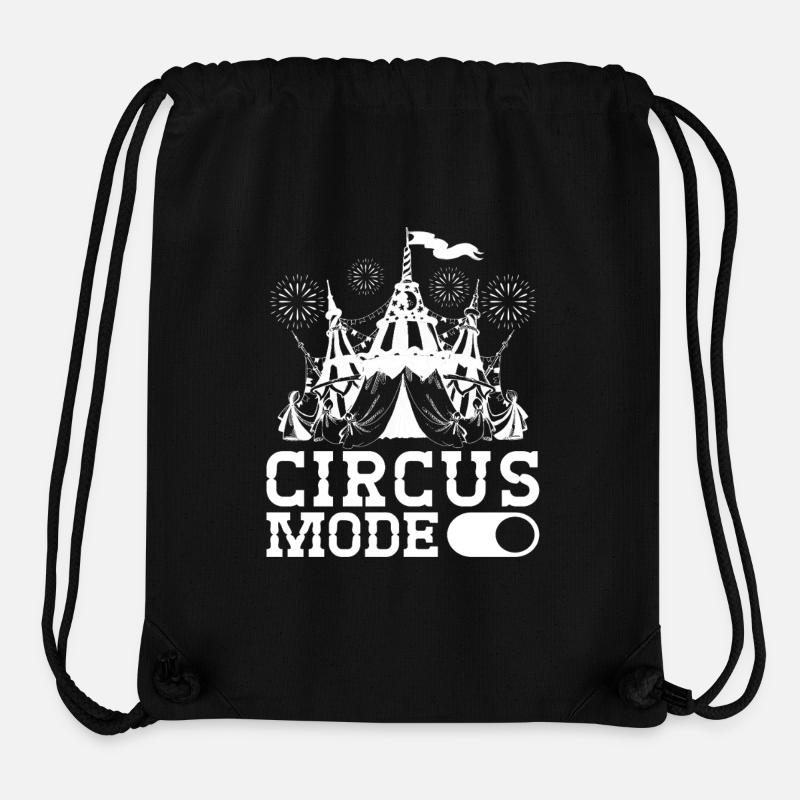 Cirque Graphique Mode Cirque Sur Cadeaux - Sac à cordon recyclé Stanley/Stella - noir