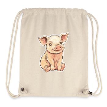 Schwein Ferkel - Stanley/Stella recycelter Gym Bag - Naturweiß - Vorne