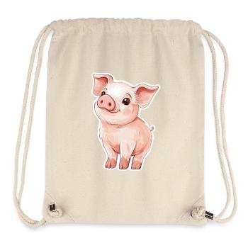 Schwein Ferkel - Stanley/Stella recycelter Gym Bag - Naturweiß - Vorne