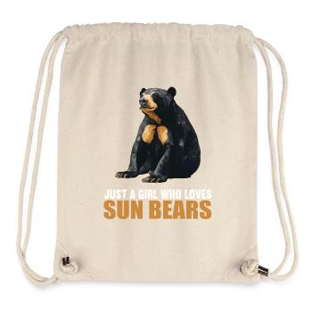 Sun Bear Malaienbär - Stanley/Stella recycelter Gym Bag - Naturweiß - Vorne