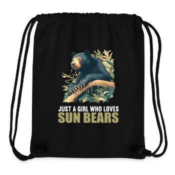 Sun Bear Malaienbär - Stanley/Stella recycelter Gym Bag - Schwarz - Vorne