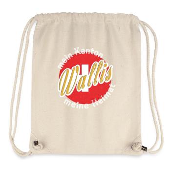 Mon cadeau Valais natal - Sac à cordon recyclé Stanley/Stella - blanc naturel - Devant
