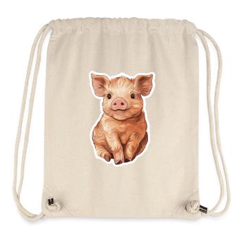 Schwein Ferkel - Stanley/Stella recycelter Gym Bag - Naturweiß - Vorne