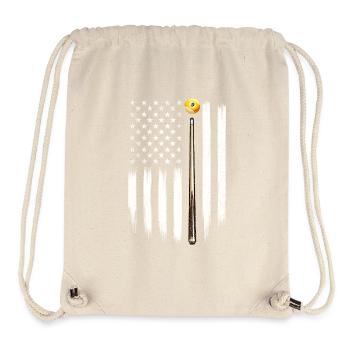 Billard US-Flagge Pool Halle Patriotischer Queuespieler - Stanley/Stella recycelter Gym Bag - Naturweiß - Vorne