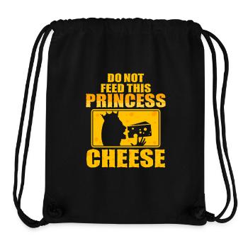 Lactose Intolerant Do Not Feed This Princess Cheese - Stanley/Stella Recycled Gym Bag - black - Front