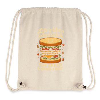 Das Leben ist wie ein Sandwich, egal wie man es we - Stanley/Stella recycelter Gym Bag - Naturweiß - Vorne