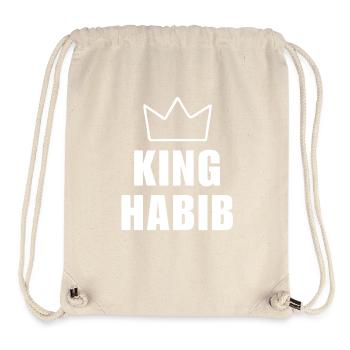 Habib Name mit Buchstabe H - Königskronen-Shirt - Stanley/Stella recycelter Gym Bag - Naturweiß - Vorne