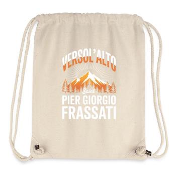 Verso L Alto Saint Pier Giorgio Frassati - Sac à cordon recyclé Stanley/Stella - blanc naturel - Devant