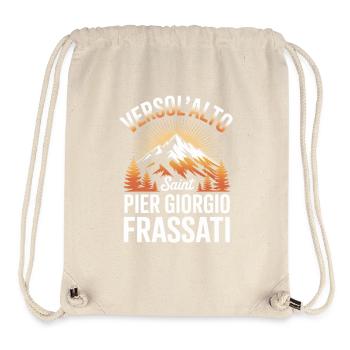 Verso L Alto Saint Pier Giorgio Frassati - Sac à cordon recyclé Stanley/Stella - blanc naturel - Devant