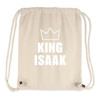 Isaak Name mit Buchstabe I - Königskrone Shirt - Stanley/Stella recycelter Gym Bag - Naturweiß - Vorne