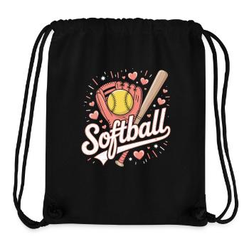 Softball - Stanley/Stella recycelter Gym Bag - Schwarz - Vorne