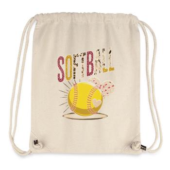 Leopard Print Softball Design - Stanley/Stella recycelter Gym Bag - Naturweiß - Vorne