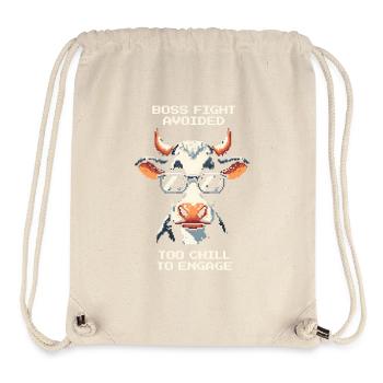 Bosskampf gemieden: Zu entspannt | Kuh Humor - Stanley/Stella Recycled Gym Bag - natural - Front