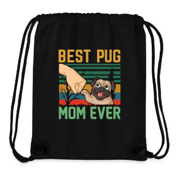 Beste Mopsmutter aller Zeiten Retro - Stanley/Stella recycelter Gym Bag - Schwarz - Vorne