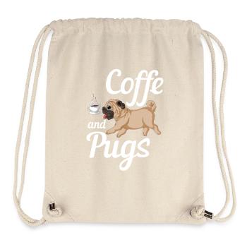 Kaffee und Möpse Tee - Stanley/Stella recycelter Gym Bag - Naturweiß - Vorne