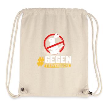 Animal protection STOP ANIMAL TESTING AGAINST TESTING - Stanley/Stella Recycled Gym Bag - natural - Front