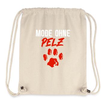 Tierschutz MODE OHNE PELZ Anti Fur Lustiges - Stanley/Stella recycelter Gym Bag - Naturweiß - Vorne