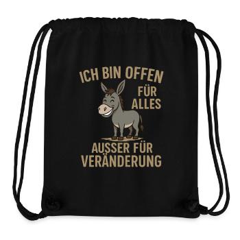 Humorvolle Esel-Motivationsbotschaft - Stanley/Stella recycelter Gym Bag - Schwarz - Vorne