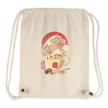 Ocean Coffee Mug and Japanese Kanagawa Waves - Stanley/Stella Recycled Gym Bag - natural - Front