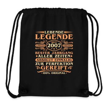 18. Geburtstag geboren 2007 Jahrgang - Stanley/Stella recycelter Gym Bag - Schwarz - Vorne