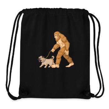 Bigfoot Laufender Mops - Stanley/Stella recycelter Gym Bag - Schwarz - Vorne