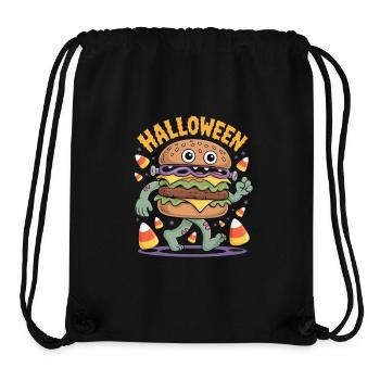 Halloween Zombie Burger Monster Mit Candy Corn - Stanley/Stella recycelter Gym Bag - Schwarz - Vorne