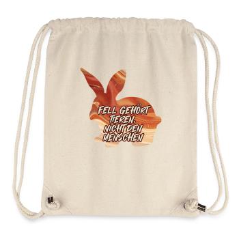 Tierschutz PELZ GEHÖRT DEN TIEREN Lustiges - Stanley/Stella recycelter Gym Bag - Naturweiß - Vorne