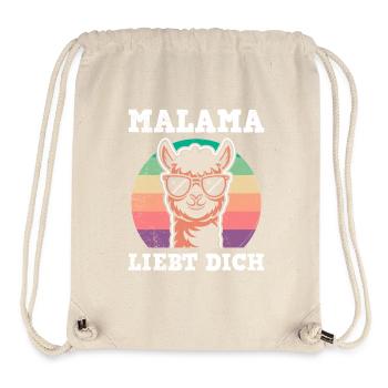 Bald Mama MALAMA LIEBT DICH Lustiges - Stanley/Stella recycelter Gym Bag - Naturweiß - Vorne