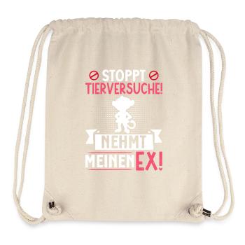Tierschutz STOPPT TIERVERSUCHE NEHMT MEINEN EX - Stanley/Stella recycelter Gym Bag - Naturweiß - Vorne