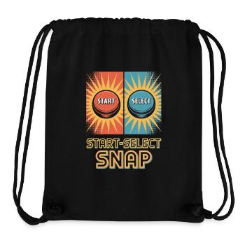 Start Select Snap Pop Culture Retro Video Game - Stanley/Stella recycelter Gym Bag - Schwarz - Vorne