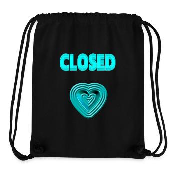 Coeur néon t'aime chagrin d'amour fermé - Sac à cordon recyclé Stanley/Stella - noir - Devant