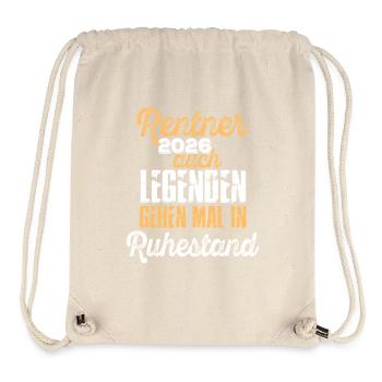 Rentner 2026 Legenden Ruhestand - Stanley/Stella recycelter Gym Bag - Naturweiß - Vorne