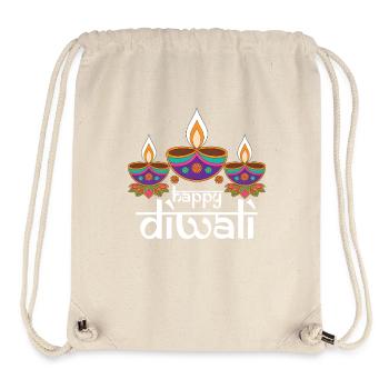 Happy Diwali Festival of Lights - Stanley/Stella Recycled Gym Bag - natural - Front