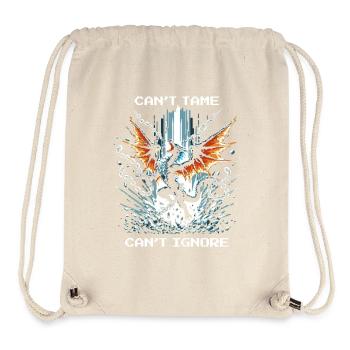 Indomptable – à ne pas négliger | Dragon - Sac à cordon recyclé Stanley/Stella - blanc naturel - Devant