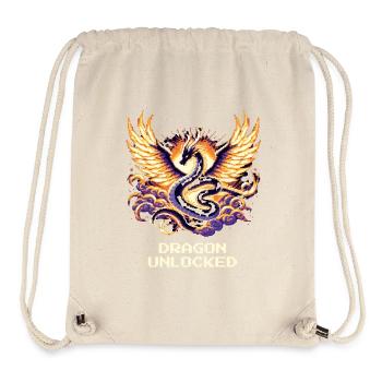 Dragon Unlocked | Fantasy RPG Pixel Art - Stanley/Stella Recycled Gym Bag - natural - Front