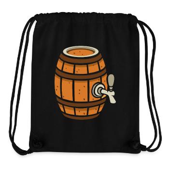 Rustikales Bierfass Cartoon - Stanley/Stella recycelter Gym Bag - Schwarz - Vorne