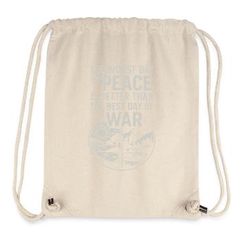 Le pire jour de la paix Citation Art - Sac à cordon recyclé Stanley/Stella - blanc naturel - Devant