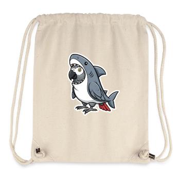 Shark Graupapagei Cartoon - Stanley/Stella recycelter Gym Bag - Naturweiß - Vorne