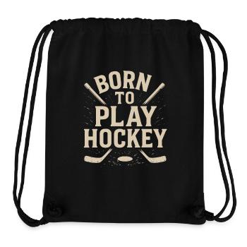 Born to play hockey - Stanley/Stella Recycled Gym Bag - black - Front