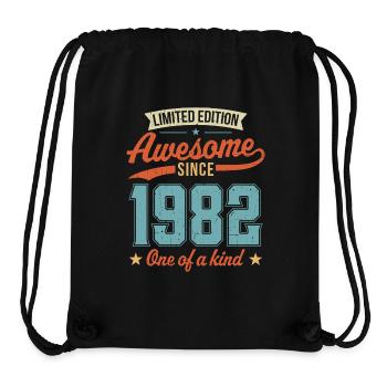 Genial seit 1982 - Stanley/Stella recycelter Gym Bag - Schwarz - Vorne