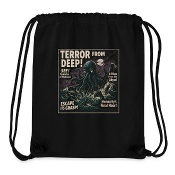 Terreur des profondeurs Kraken Affiche de film Halloween - Sac à cordon recyclé Stanley/Stella - noir - Devant