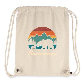 Werdende Mutter BÄRENMAMA Bald Mama Lustiges - Stanley/Stella recycelter Gym Bag - Naturweiß - Vorne
