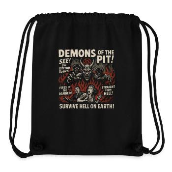 Dämonen der Grube Filmplakat Vintage Halloween - Stanley/Stella recycelter Gym Bag - Schwarz - Vorne