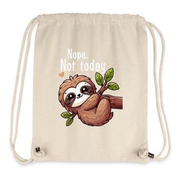 Sloth Lazy Day Nope Not Today - Stanley/Stella Recycled Gym Bag - natural - Front