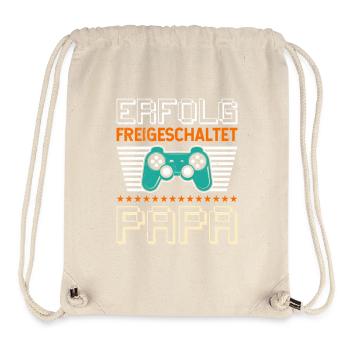 Gambler Dad ACHIEVEMENT UNLOCKED Funny - Stanley/Stella Recycled Gym Bag - natural - Front