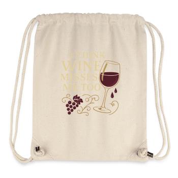I think the wine misses me too - Stanley/Stella Recycled Gym Bag - natural - Front