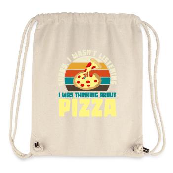 Pizza Träumer Retro Motiv - Stanley/Stella recycelter Gym Bag - Naturweiß - Vorne
