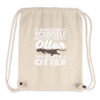 Sea Otter Cartoon Gift - Stanley/Stella Recycled Gym Bag - natural - Front