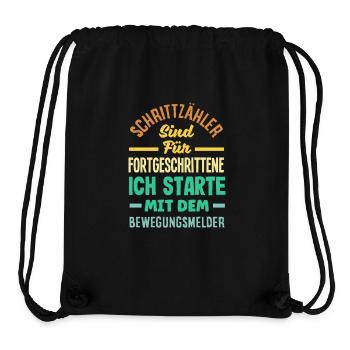 Podomètre? J’utilise le détecteur de mouvement - Sac à cordon recyclé Stanley/Stella - noir - Devant